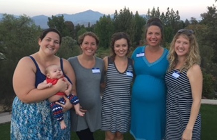 Our (pictured) Officers:L:R  Becca Hoover with daughter Emma(Co-Event Coordinator), Cassi Gray (President), Kaylan Keeler (Treasurer), Katie Parker (Communications), Christine Coy (Hospitality).  Not pictured:  Andrea Sayler (VP), Meagan Stevick (Secretary), Abbey Thomas (Co-Event Coordinator). 